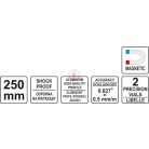 Aluminium vízmérték 250mm 2 libellás