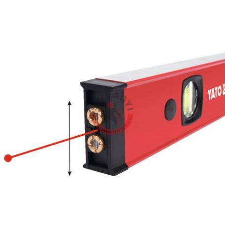 Lézeres vízmérték 610 mm, 2 libellás