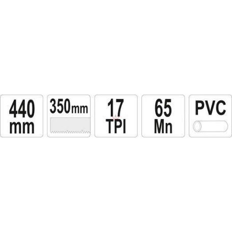 Illesztő fűrész PVC-hez 350mm