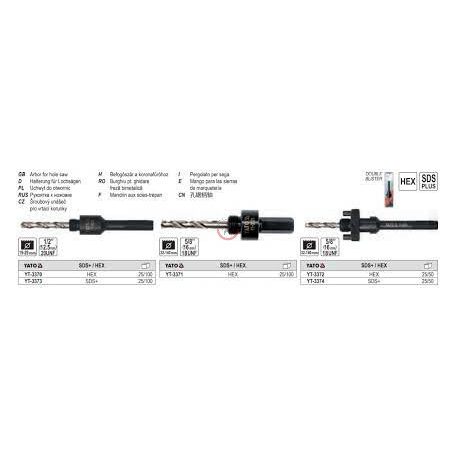 Befogószár körkivágóhoz Hatlap befogás 1/2" 14-30mm