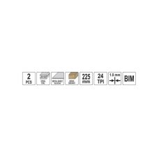 Fa és fémvágó fűrészlap 225mm 24TPI 2db/csomag