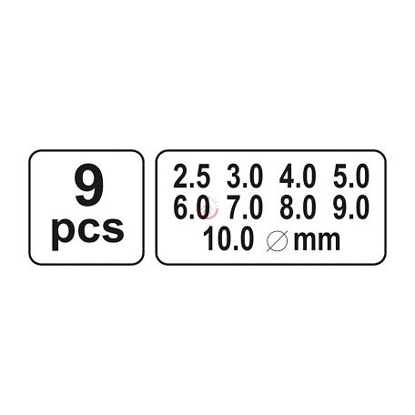Bőrlyukasztó készlet 9 részes  2,5-10mm