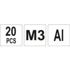 Aluminimum szegecsanya M3 20db/cs