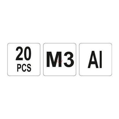 Aluminimum szegecsanya M3 20db/cs