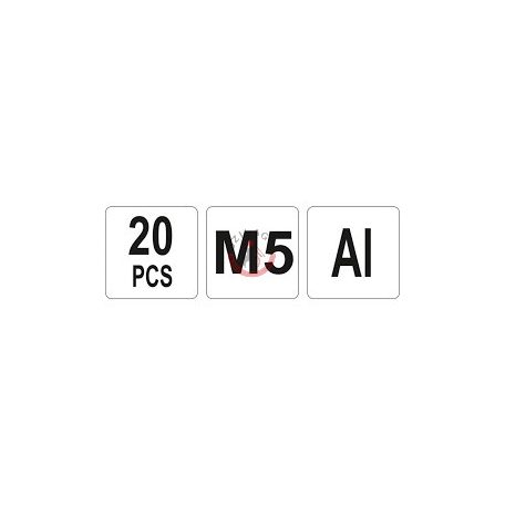 Aluminimum szegecsanya M5 20db/cs