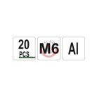 Aluminimum szegecsanya M6 20db/cs