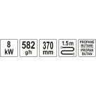 Gázégő 8kW, 2 pótfejjel, 1.5m tömlővel