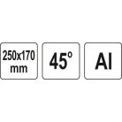 Élvágó sablon csempéhez 45°