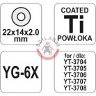 Csempevágó tartalék korong YG-6X