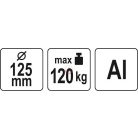 Vákuumos tapadókorong 2x125mm 120kg