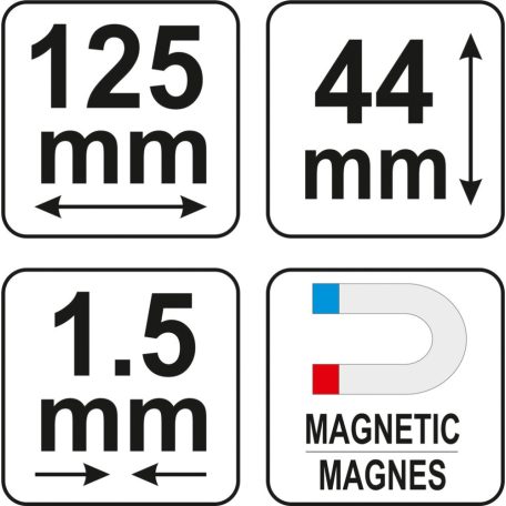 Profilsablon 125x1,5x44 mm