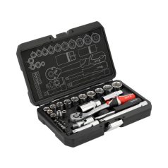   Racsnis dugókulcs készlet 34 részes 1/4" és 3/8"