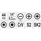Szerszámkészlet 44 részes, vászon tartóban