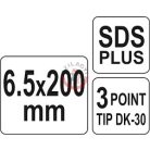 SDS Plus fúrószár 6,5x200mm
