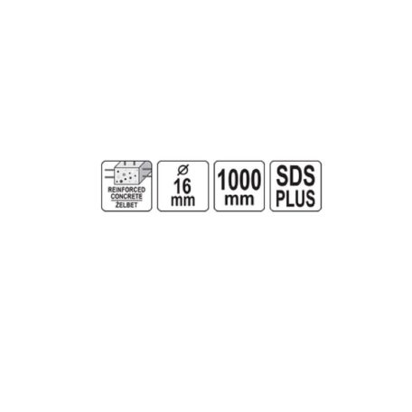 SDS-Plus fúrószár négyélű 16x1000 mm