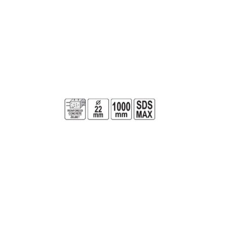 SDS-Plus fúrószár négyélű 22x1000 mm