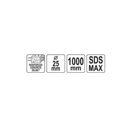 SDS-Plus fúrószár négyélű 25x1000 mm