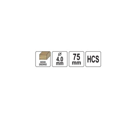 Csigafúró fához 4x75mm hengeres