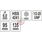 Körkivágó központosító 10 mm 1/2" HEX