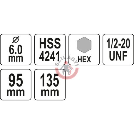 Körkivágó központosító 10 mm 1/2" HEX