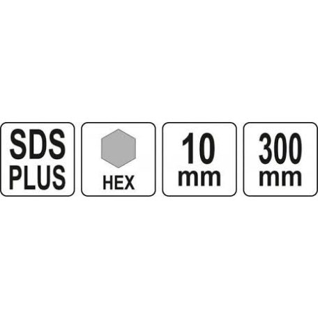 Hosszabbítószár körkivágó központosítóhoz 300 mm SDS-Plus-HEX