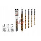 Fúrószár készlet fémhez 5 részes 6lap befogású 4, 5, 6, 8, 10mm