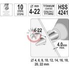 Lépcsős fúró 4-22mm HSS