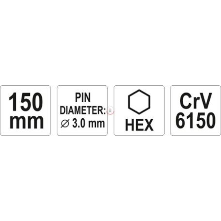 Csapszegkiütő 3,0 x 150 mm
