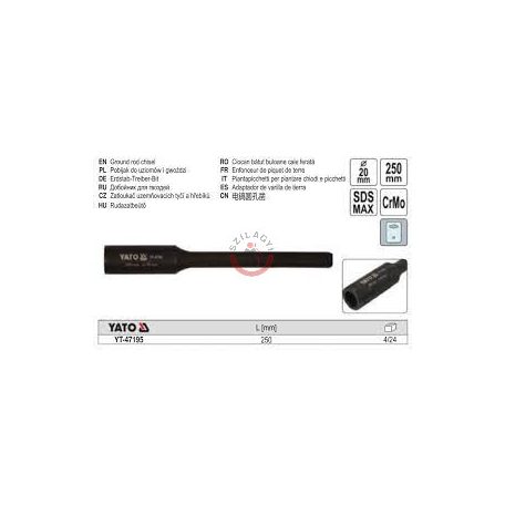 Földelőszonda leütő SDS-Max 20x250 mm CrMo