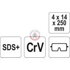 SDS+ hegyes véső 4x14x250mm