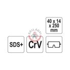 SDS+ lapát véső 40x14x250mm