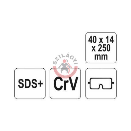 SDS+ lapát véső 40x14x250mm