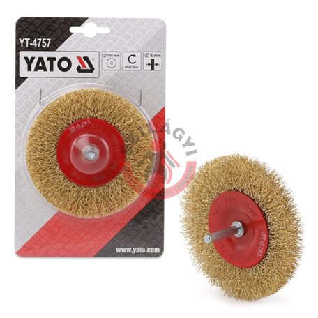 Csapos drótkorong sárgaréz bevonatú 100mm 6mm