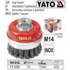 Fazékkefe acél csavart 75mm M14