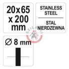 Csapos csőkefe 20 mm inox