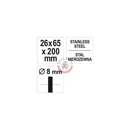 Csőtisztító kefe 8-as menettel 26x65x200mm
