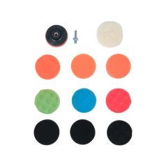 Tépőzáras polírozókorong készlet 12 részes 80 mm M14