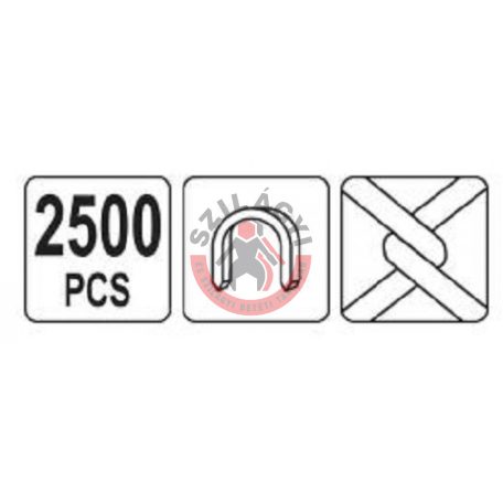 Drótfűző kapocs (C-típus), 2500 db