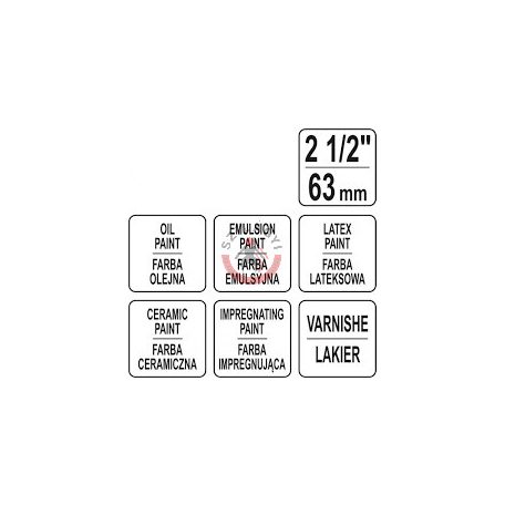 Laposecset 2.5" 63 mm műanyag nyél