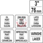 Laposecset 3" 76 mm műanyag nyél