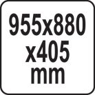 Műhelykocsi 3 tálcás 955x880x405 mm