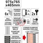 Szerszámos kocsi üres 6 fiókos