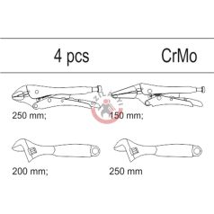   Fiókbetét 5530-hoz: fogók és állítható svédkulcs 4 részes