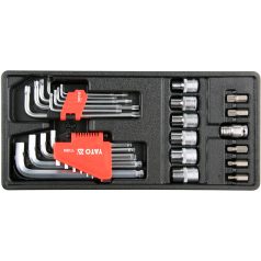   Fiókbetét 5530-hoz: imbusz, torx és 1/2" dugókulcs készlet 31 részes