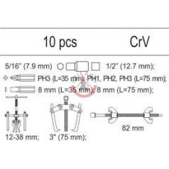   Fiókbetét 5530-hoz: Autószerelő szerszámok ( Yato 2802, 2544, 2510, 2515)