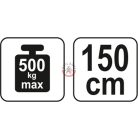 Motorfelfüggesztő gerenda 500kg 150cm