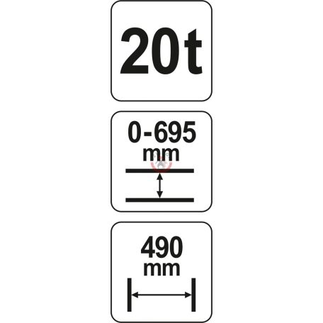 Hidraulikus prés 20T 0-695mm 490mm