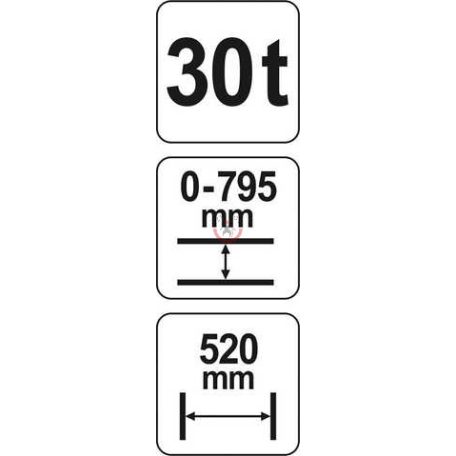 Hidraulikus prés 30T 0-795mm 520mm