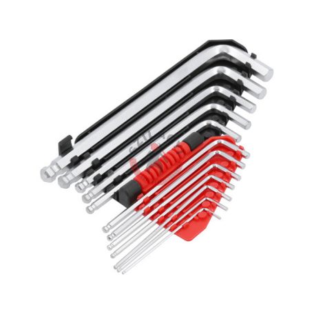 Imbuszkulcs készlet gömbölyített hosszított 1/16"-3/8" 12 részes