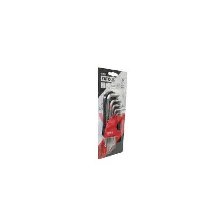 Imbuszkulcs készlet gömbölyített hosszított 1/16"-3/8" 12 részes